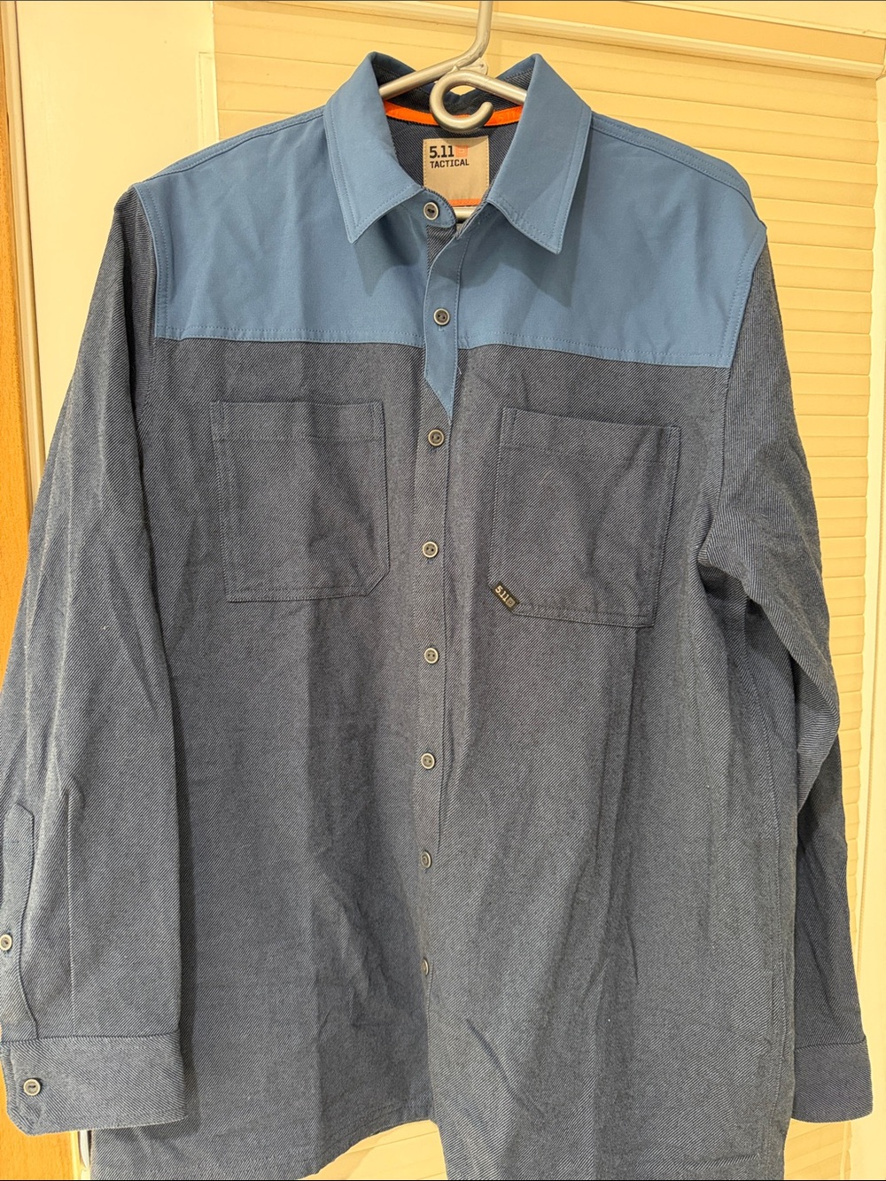 5.11 Tactical Two-Tone Navy and Light Blue Work Shirt